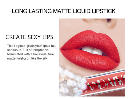 6-Piece Velvet Matte Liquid Lipstick Set with a waterproof, long-lasting, non-sticky formula in stunning nude shades. Quick-drying with up to 24-hour stay, ideal for daily use or as a makeup gift for women, Combo Pack (6 x 3ML each).