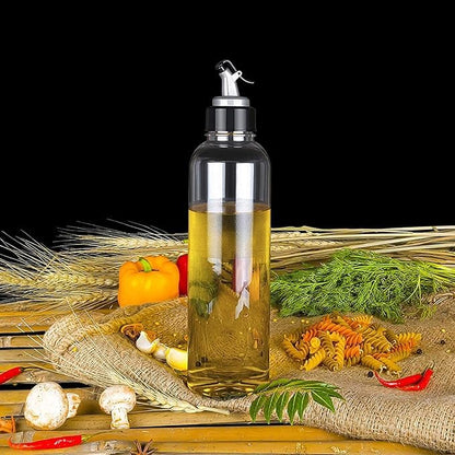 Plastic Oil Dispenser Set (Pack of 2) | 1L Each | Transparent, Leak-Proof, BPA-Free | Durable & Easy to Use | Perfect for Cooking Oil & Vinegar | Total Capacity: 2L