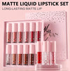 My Handaiyan 12-Color Liquid Lipstick Set – Glittering Matte & Glossy Finish, Highly Pigmented, Waterproof, Smudge-Proof, Long-Lasting 24-Hour Stay, Quick-Drying & Non-Sticky Formula, Nude & Multicolor Shades, Perfect Gift for Women. (2.5ml x 12)