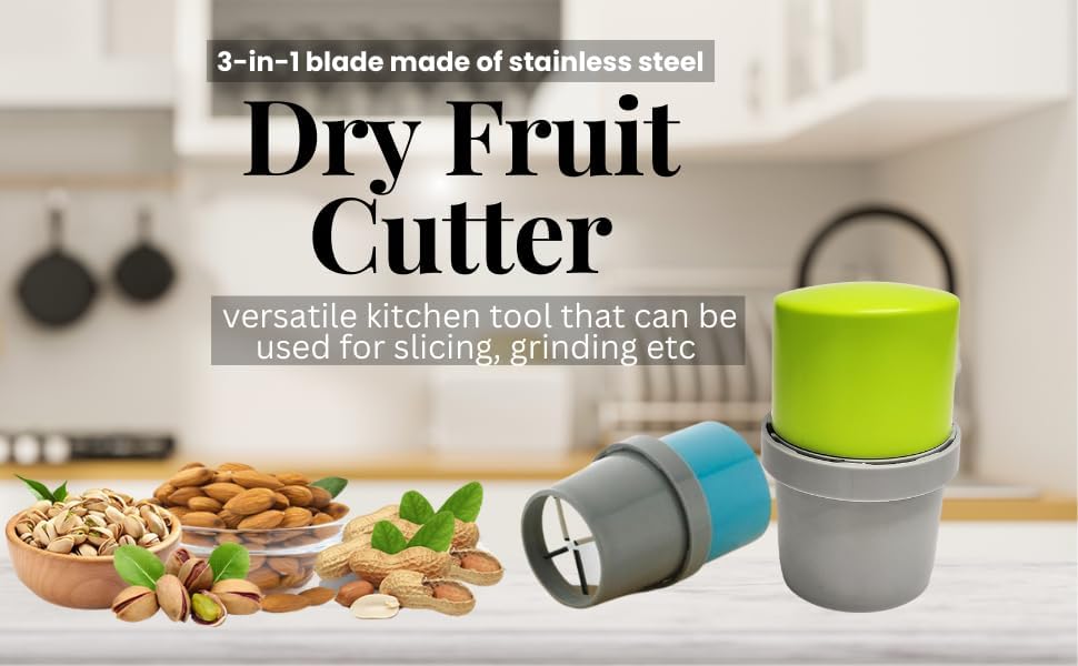 Dry Fruit & Nut Cutter Slicer – Handheld Chopper for Almonds, Cashews, Walnuts & Pistachios | Sharp Stainless Steel Blade | Ideal Kitchen Tool for Home & Daily Use.
