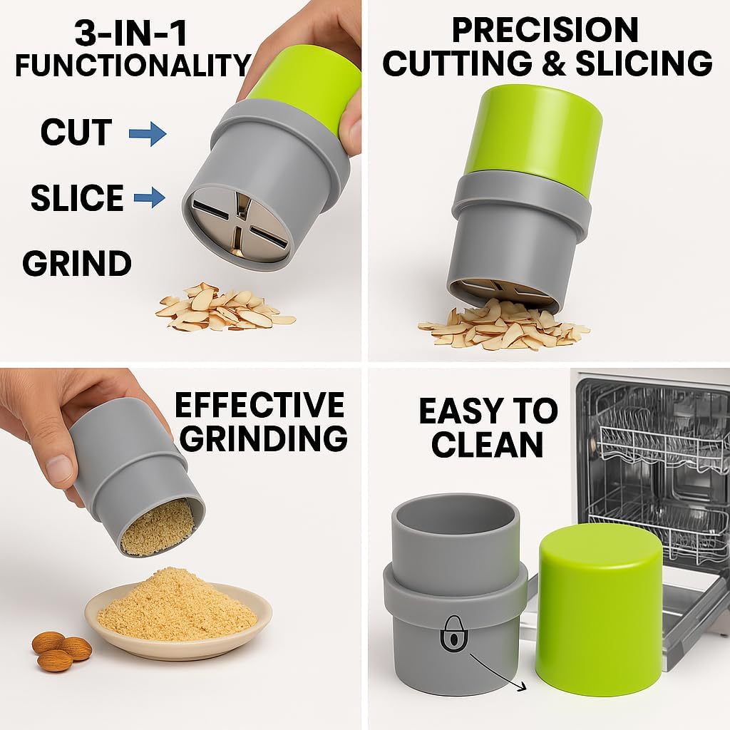 Dry Fruit & Nut Cutter Slicer – Handheld Chopper for Almonds, Cashews, Walnuts & Pistachios | Sharp Stainless Steel Blade | Ideal Kitchen Tool for Home & Daily Use.