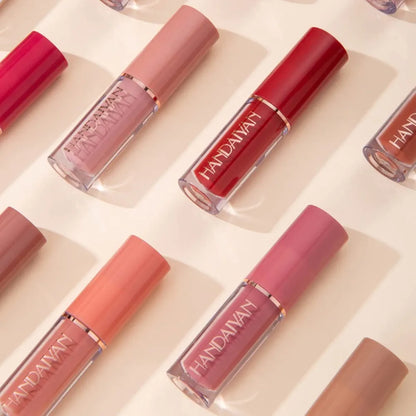 12-Piece Velvet Matte Liquid Lipstick Set with waterproof, long-lasting, non-sticky formula in stunning nude shades. Quick-drying with up to 24-hour stay, ideal for daily use or as a makeup gift for women. (2.5ml X 12)