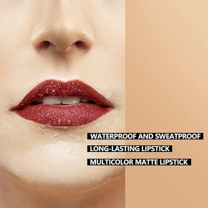 12-Piece Velvet Matte Liquid Lipstick Set with waterproof, long-lasting, non-sticky formula in stunning nude shades. Quick-drying with up to 24-hour stay, ideal for daily use or as a makeup gift for women. (2.5ml X 12)
